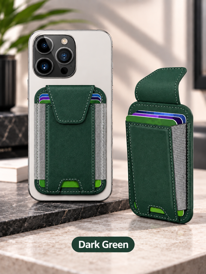 🧲 Magnetic Phone Wallet with Rotating Stand