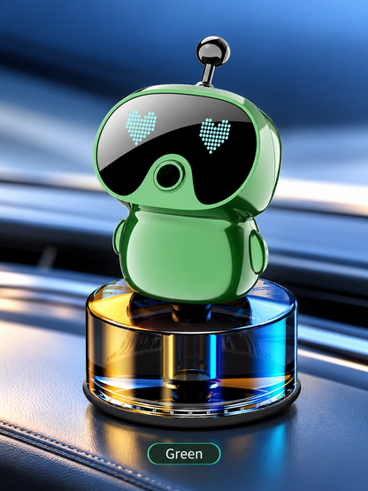 🤖 Smart Car Air Freshener – Rechargeable LED Expression Aroma Diffuser For A Fresh & Fun Drive