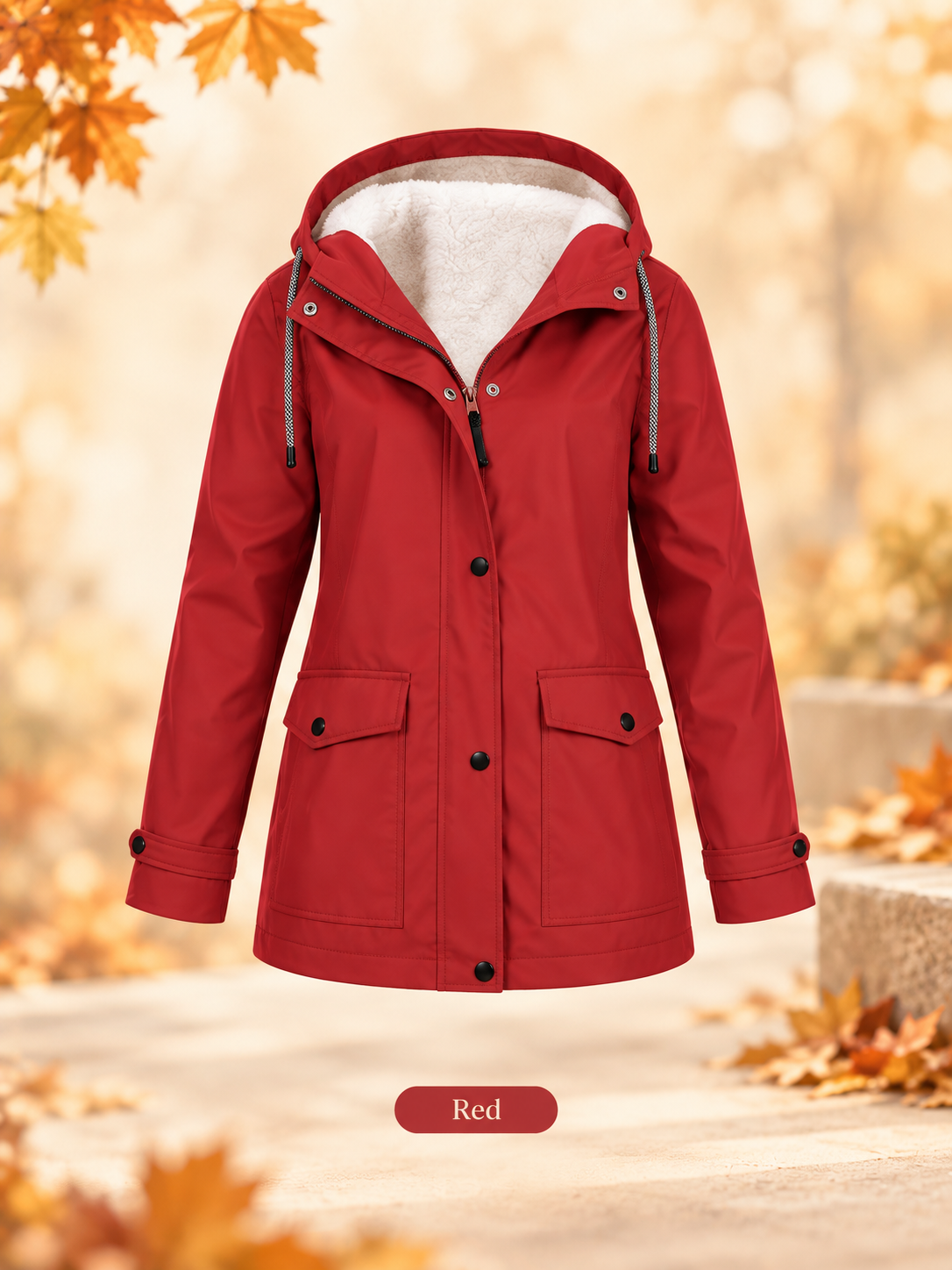 ❤️‍🔥 Women's Plush-Lined Windproof Hooded Jacket