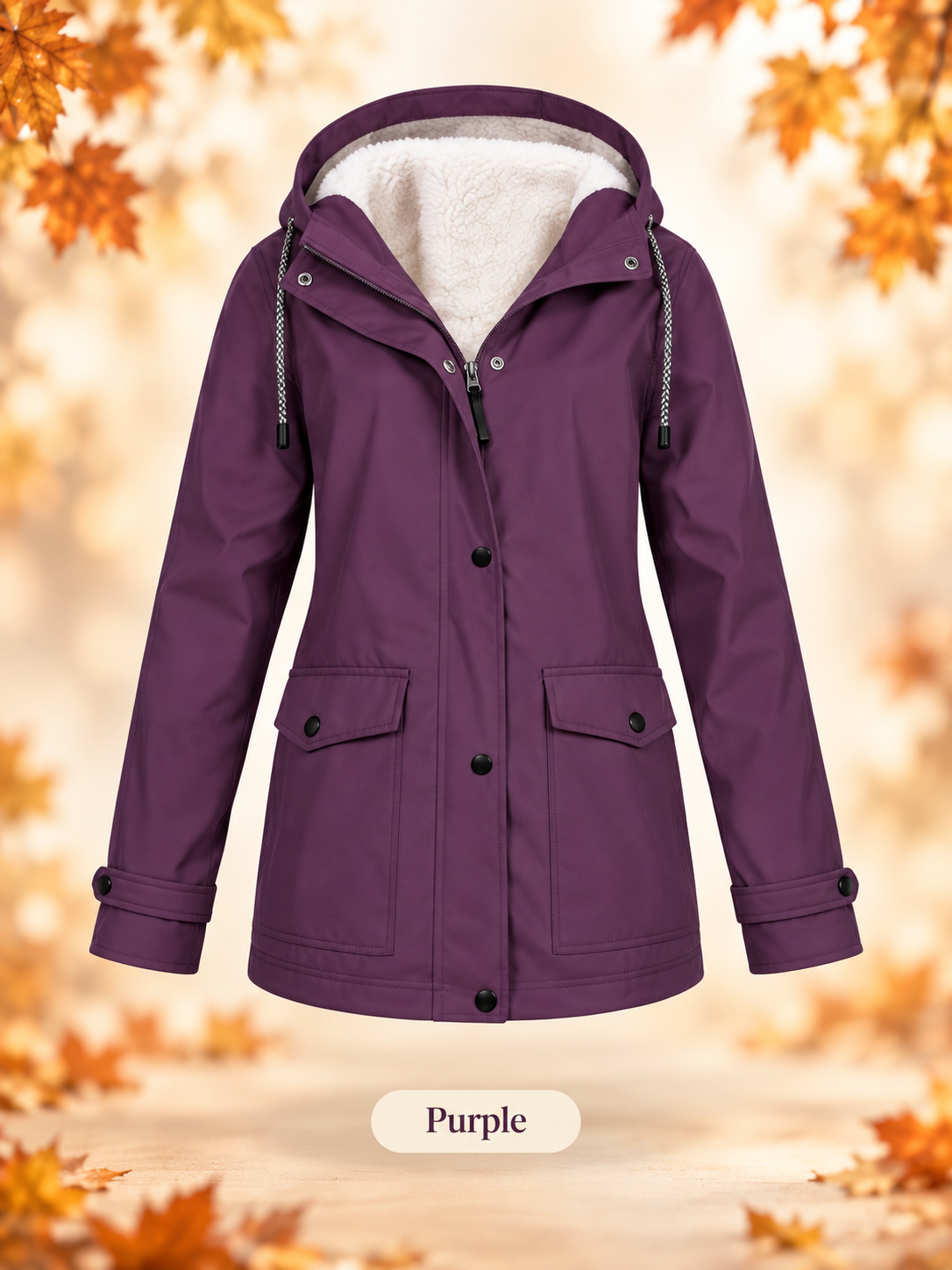 ❤️‍🔥 Women's Plush-Lined Windproof Hooded Jacket