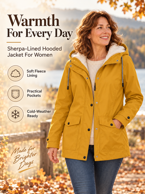 ❤️‍🔥 Women's Plush-Lined Windproof Hooded Jacket