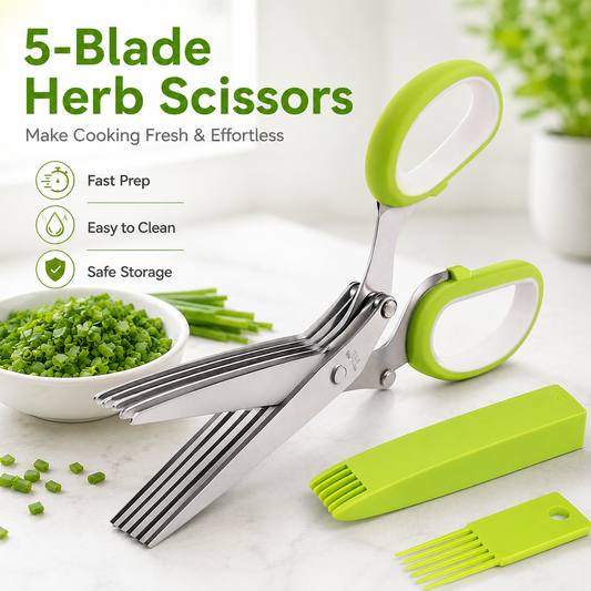✂️Herb Scissors 5 Blade Kitchen Shears
