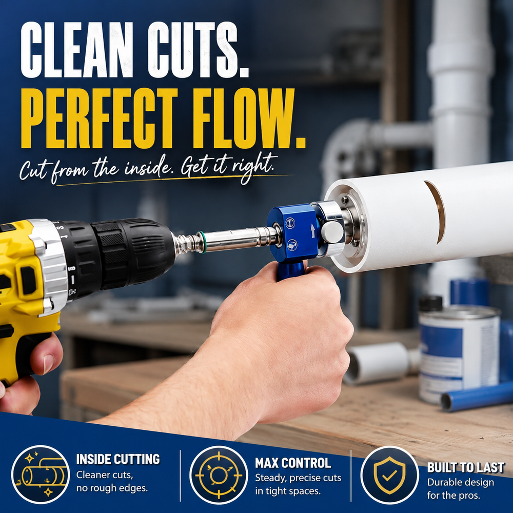 ⚙️ 1-1/4" PVC Inside Pipe Cutter | Precision Internal Pipe Cutting Tool