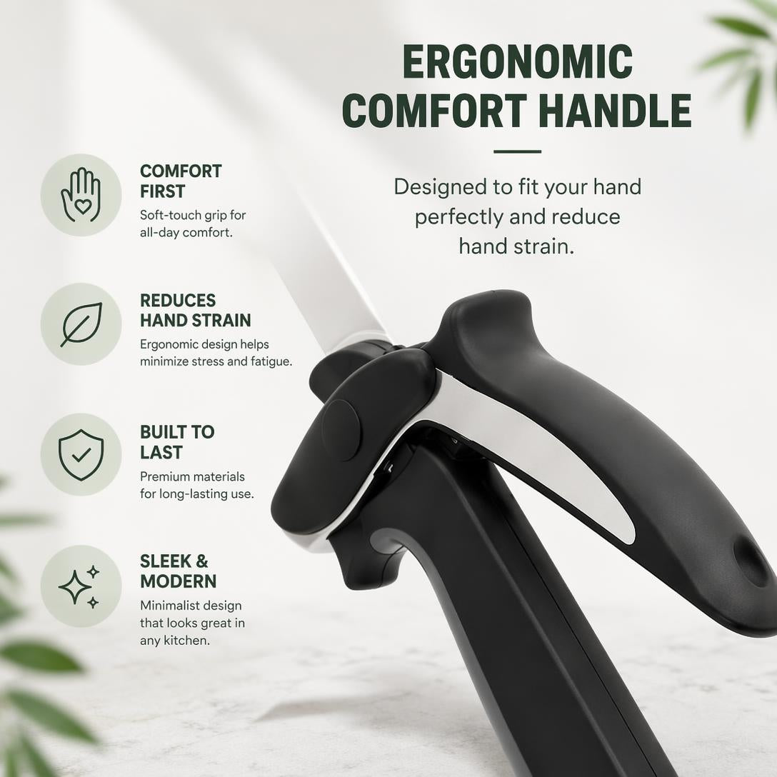 ✂️ 2 in 1 Kitchen Scissors for Food - Stainless Steel Cutting Board Scissors with Safety Lock