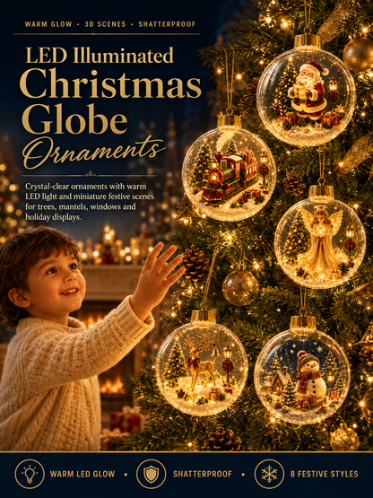 ✨ Magical Illuminated 3D Christmas Baubles – Bring Your Tree to Life!