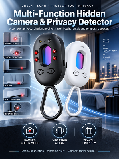 🕵️ Portable Hidden Camera Detector – Infrared Anti-Spy Privacy Scanner