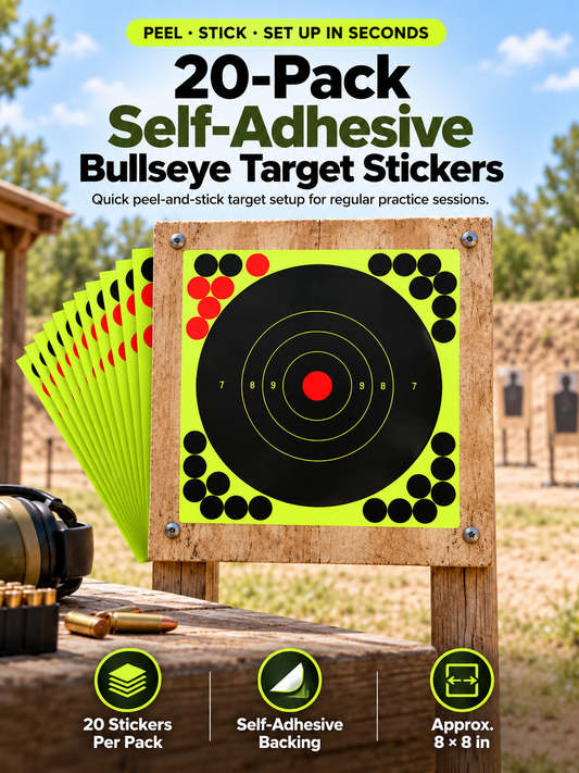🎯 High-Visibility Shooting Targets – Self-Adhesive Reactive Paper Target Sheets