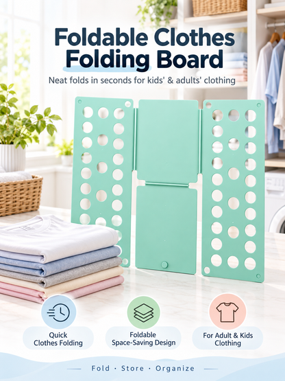 👕 Foldable Clothes Folding Board – Space-Saving Laundry Organizer for Adults & Kids