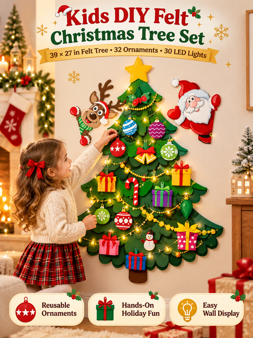🎁DIY Felt Christmas Tree Set