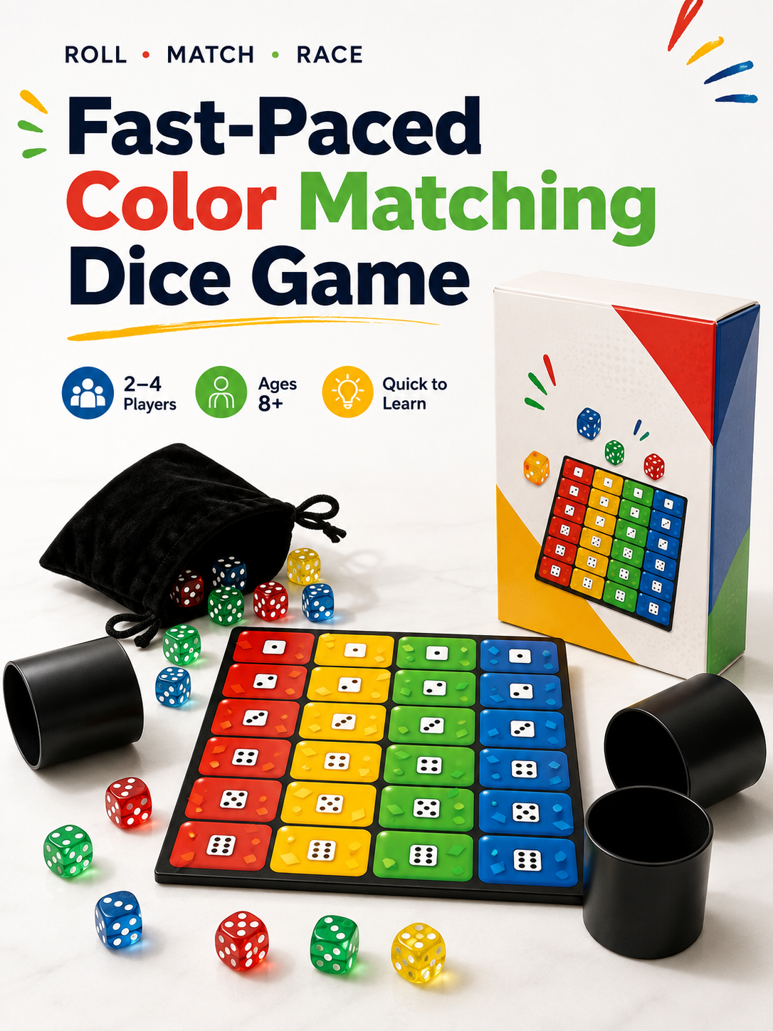 🎲Fast-Paced Color Matching Dice Game