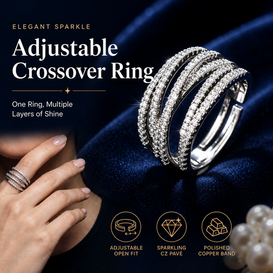 🎁Adjustable Multi-Band Crossover Ring