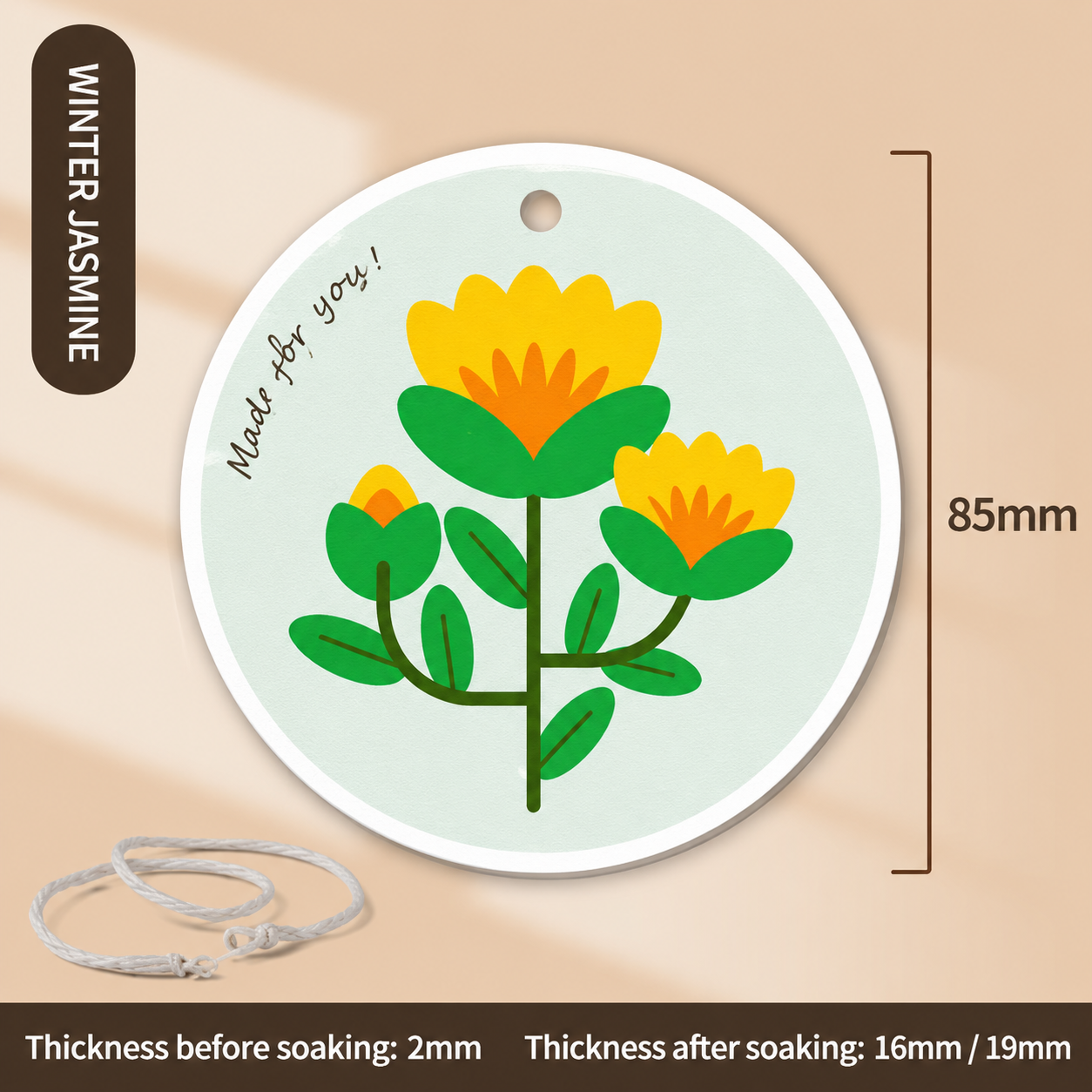 🌿 6pcs Water-Activated Disposable Cleaning Sponge | Natural Wood Pulp Foam Scrubber