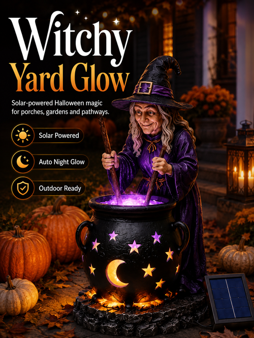 🔮Witch Cauldron Solar Garden Light