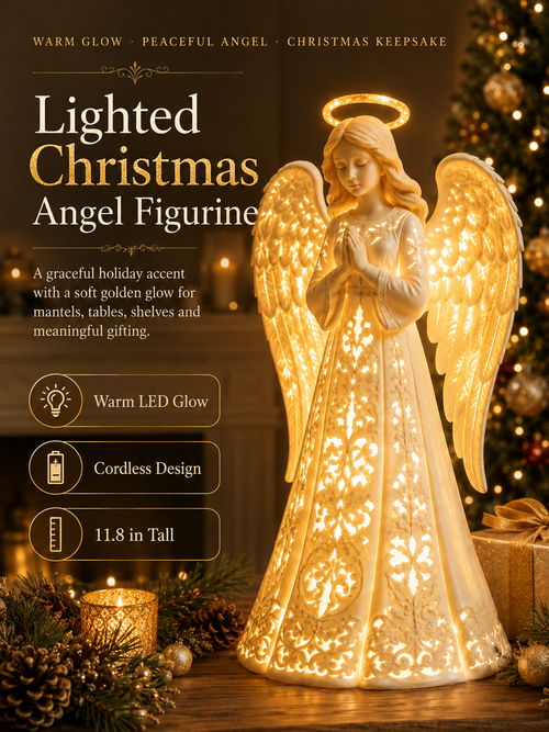 🎁Lighted Christmas Angel Figurine