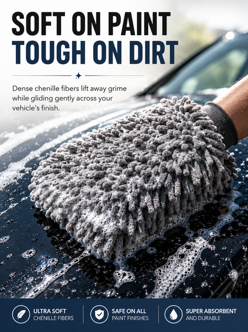 🫧 Premium Car Wash Mitt – More Suds, More Coverage, Easier Car Cleaning