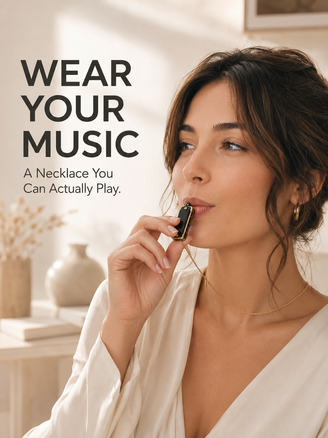 🎵Playable Mini Harmonica Necklace – Wearable Musical Pendant