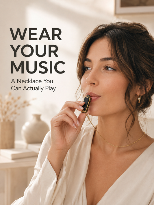🎵Playable Mini Harmonica Necklace – Wearable Musical Pendant