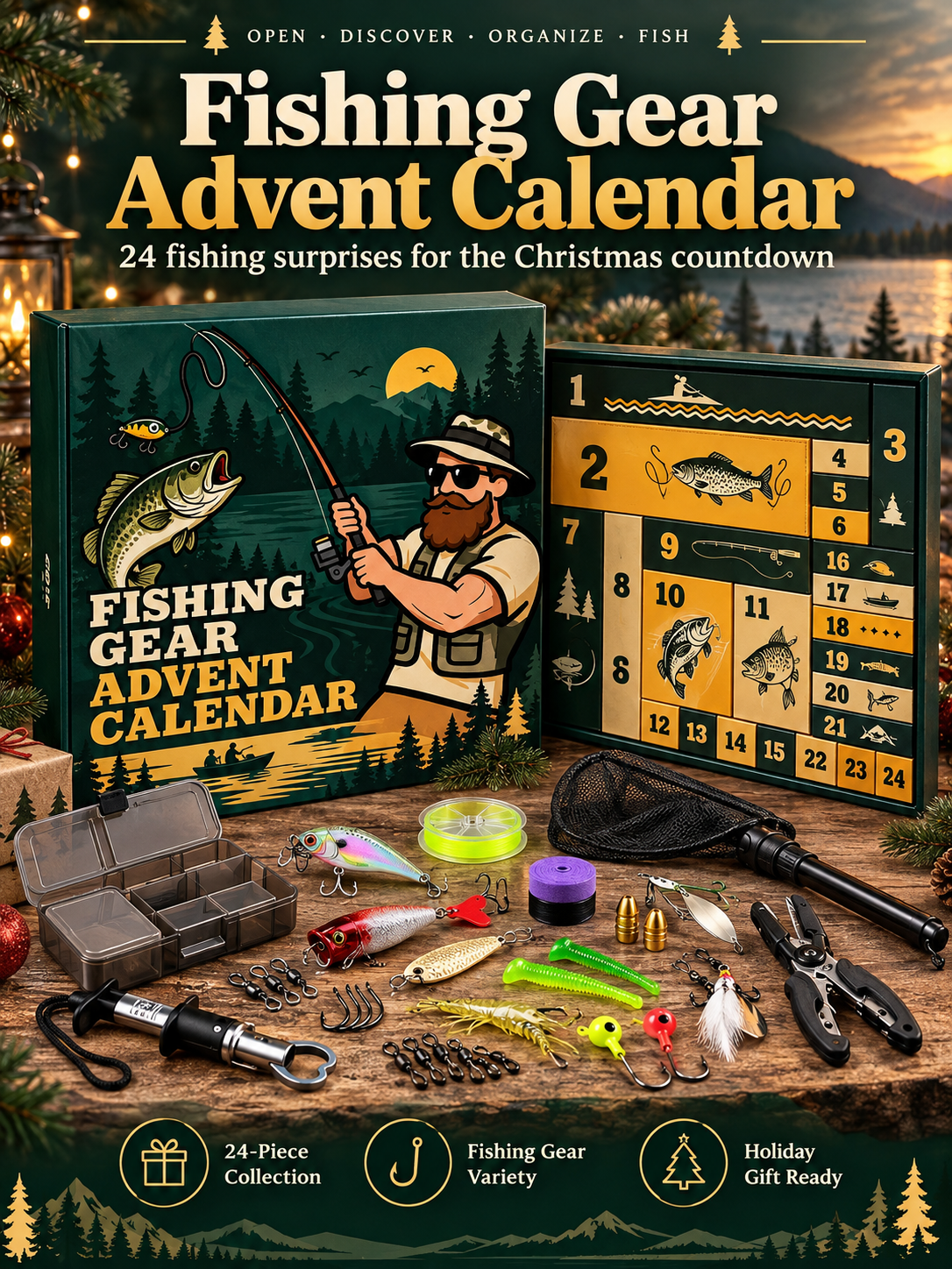 Fishing Advent Calendar – 24-Day Tackle & Lure Gift Set