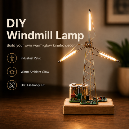 🏆Hot Sale 💡DIY Industrial Retro Windmill Lamp | Hand-Craft Your Own Warm Ambience
