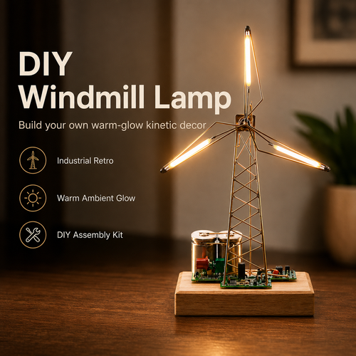 🏆Hot Sale 💡DIY Industrial Retro Windmill Lamp | Hand-Craft Your Own Warm Ambience