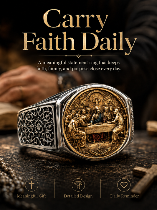Faith & Fellowship Statement Ring | Symbolic Men's Gift