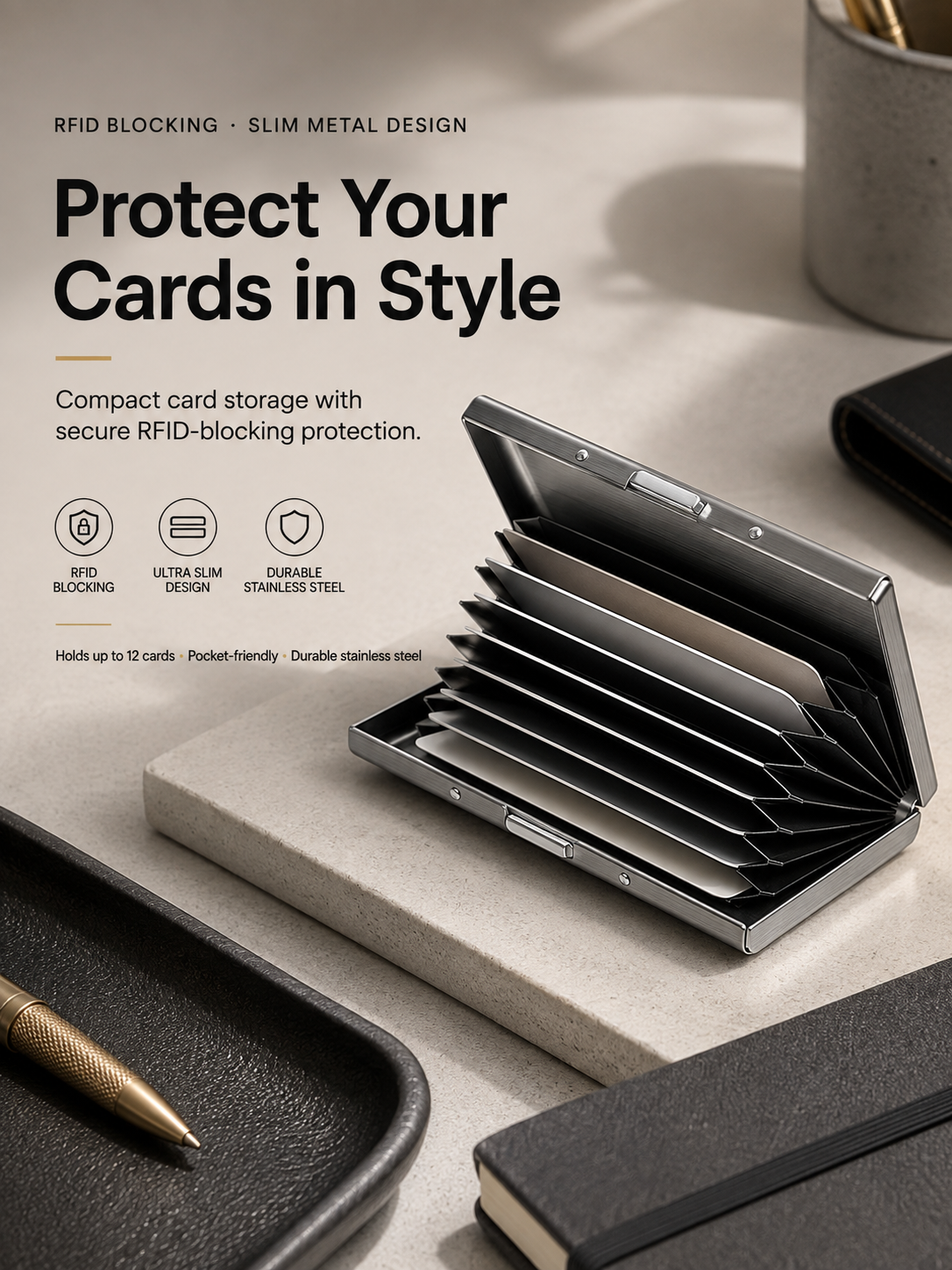 Hot Sale RFID Blocking Metal Card Holder
