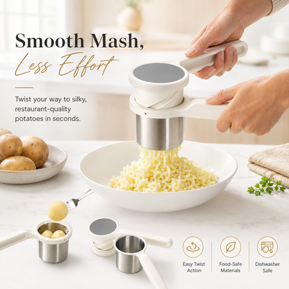 Potato Ricer Masher Ergonomic Twist