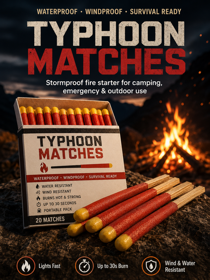 🔥 Stormproof Matches – Windproof Outdoor Emergency Fire Starter