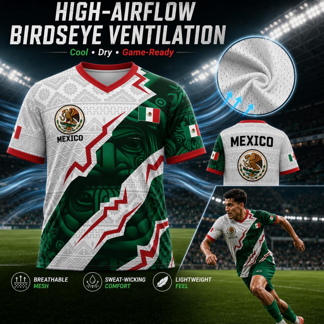 ⚽️ Mexico Aztec Calendar Soccer Jersey 2026
