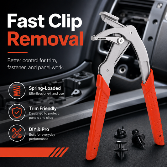 🔥Car Clip Pliers & Trim Removal Tool, Spring-Loaded Fastener Rivet Remover for Auto Door Panels