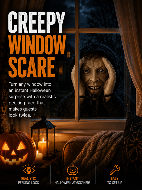 🎃Creepy Peeking Face Window Decoration