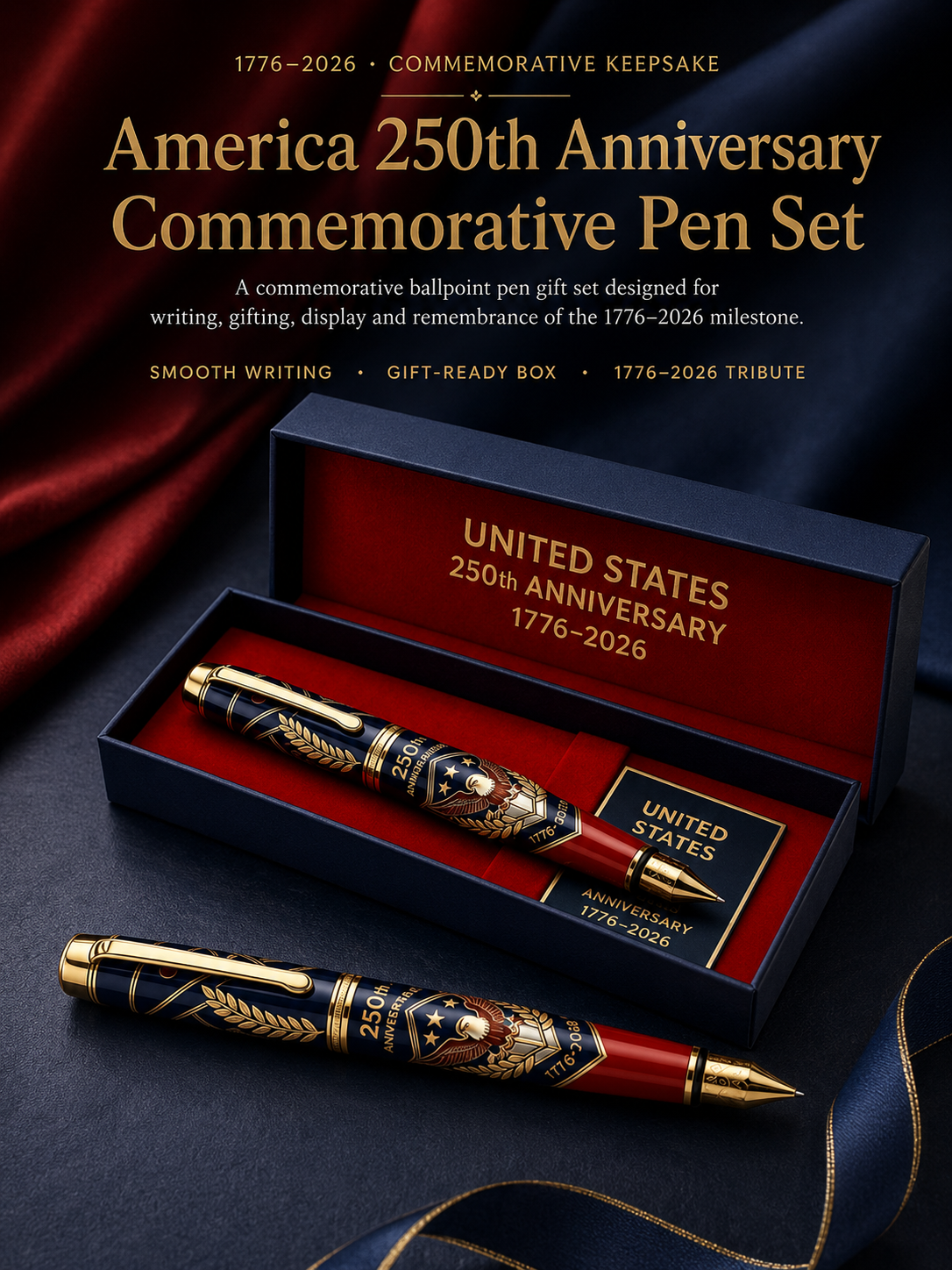 America 250th Anniversary Commemorative Pen Gift Set