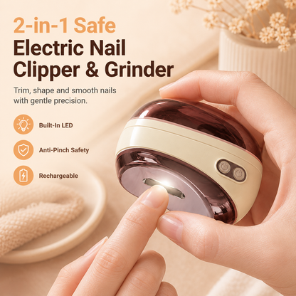 💅 LIMITED-TIME 50% OFF!  ✂️2-in-1 Smart Electric Nail Clipper & Polisher