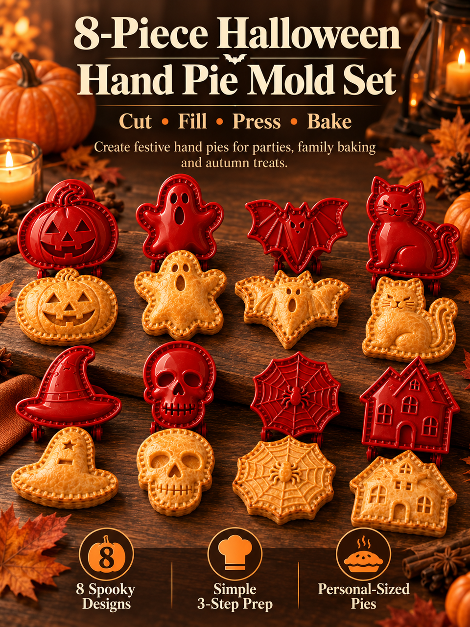 🎃  Halloween Mini Hand Pie Mold Set