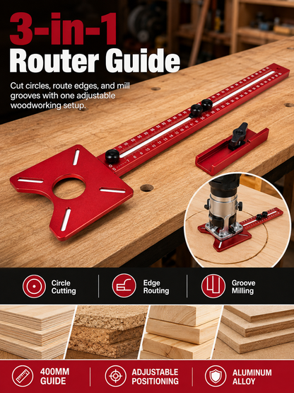 📏3-in-1 Router Circle Cutting Guide