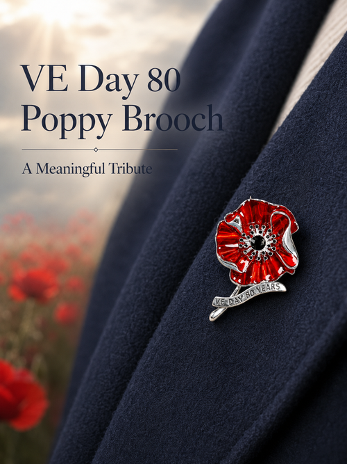 VE Day 80 Poppy Brooch | Limited Edition Anniversary Keepsake