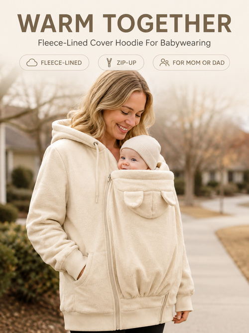 🧥Parent & Baby Fleece-Lined Carrier Cover Hoodie