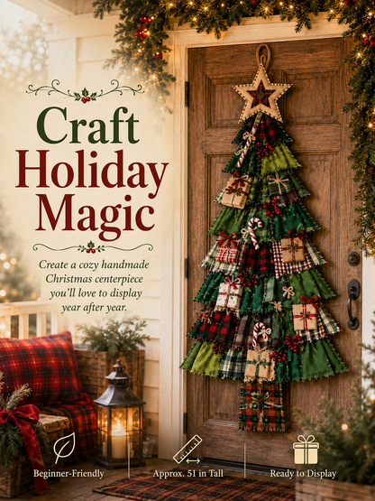 DIY Oversized Patchwork Christmas Tree Hanging Kit