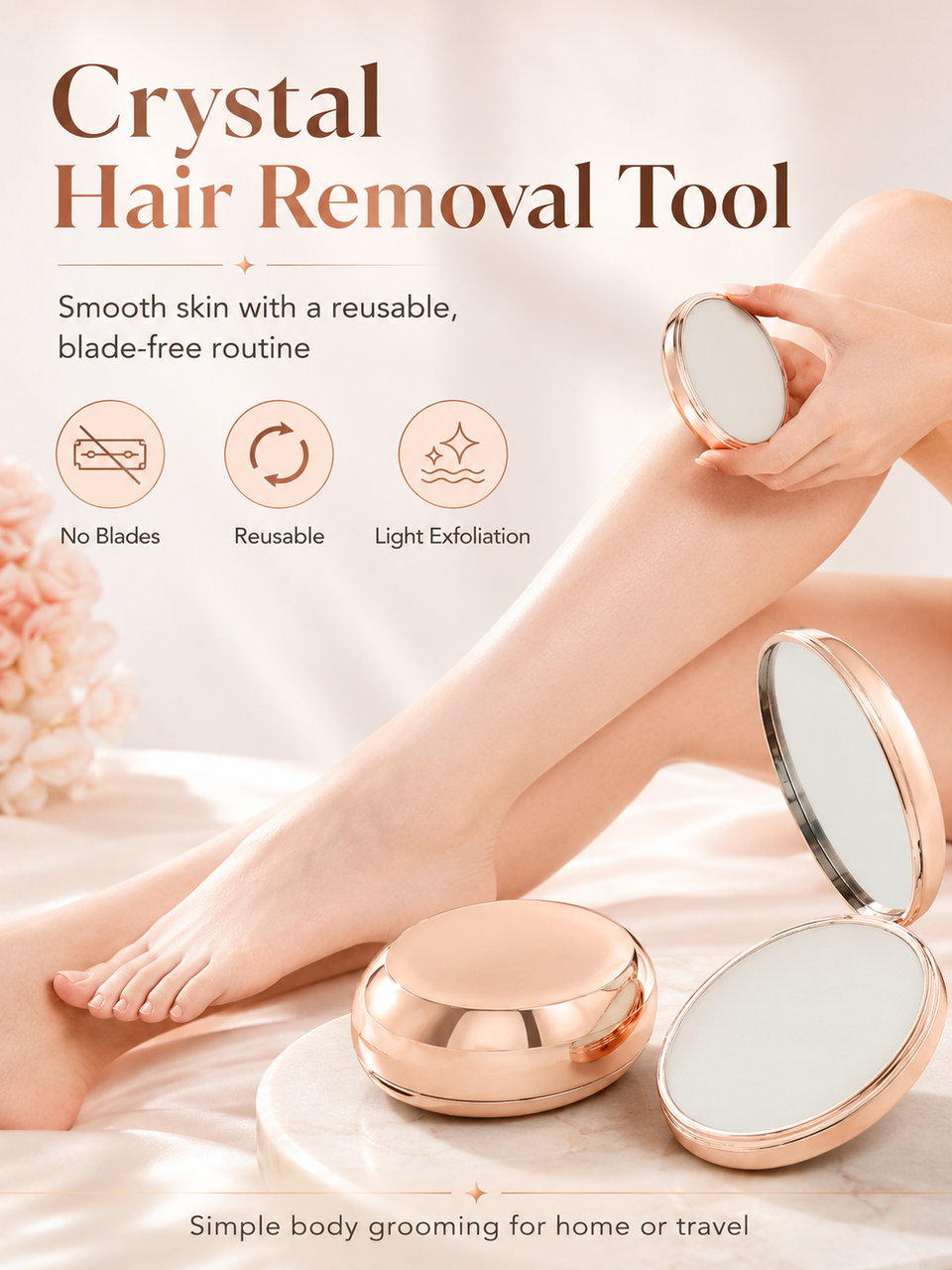 ✨ Crystal Hair Remover | No Razor, No Wax, Just Silky Smooth Skin