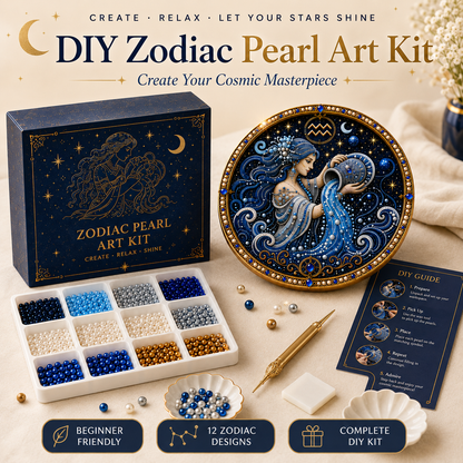 🔥 Only a few sets left!💎 12 Zodiac Signs Pearl Art Kit