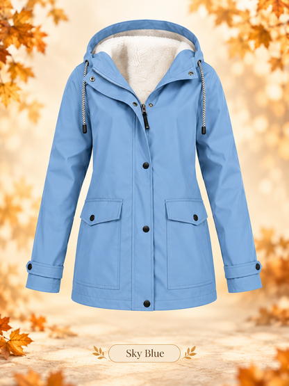 ❤️‍🔥 Women's Plush-Lined Windproof Hooded Jacket