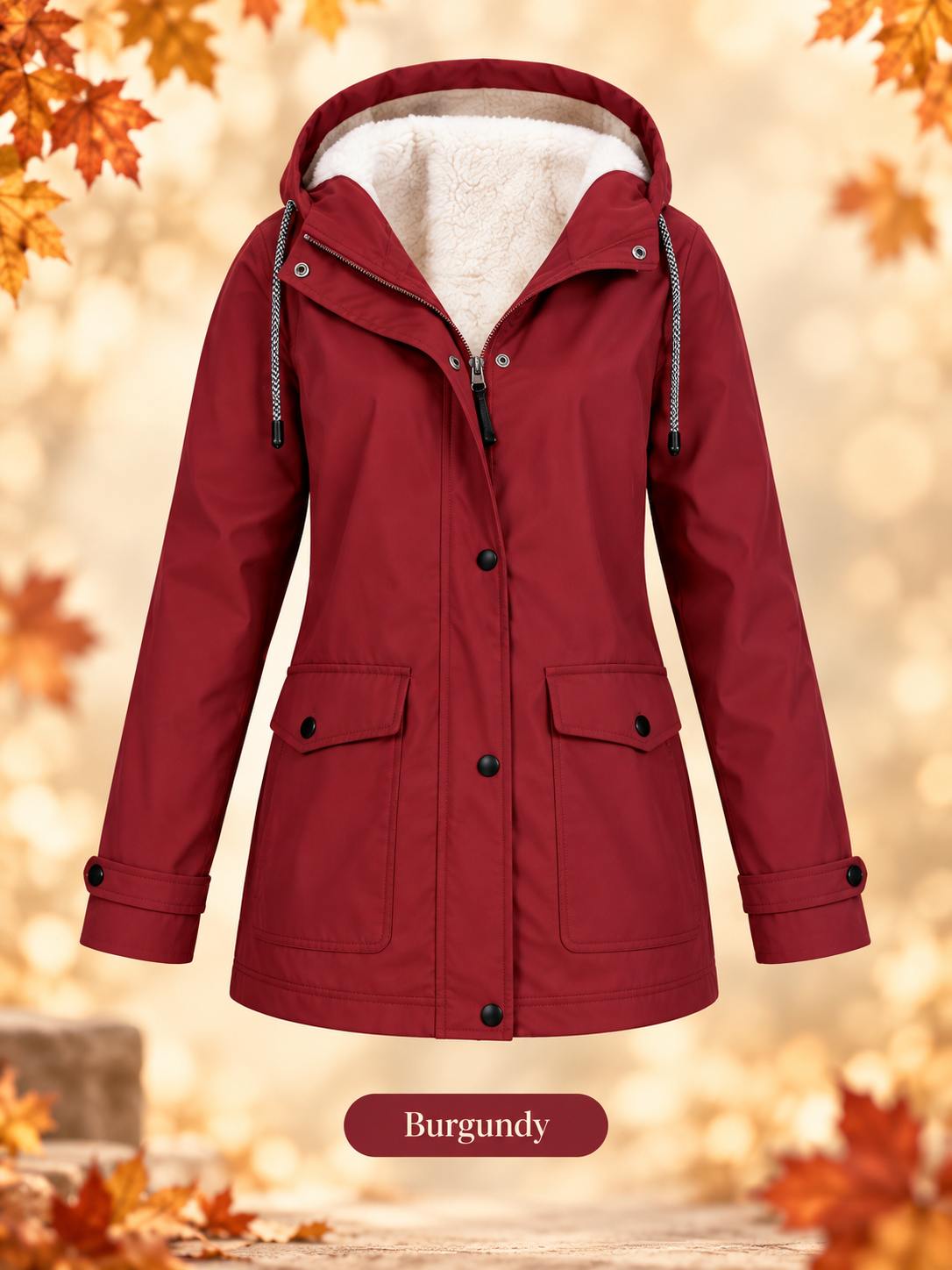 ❤️‍🔥 Women's Plush-Lined Windproof Hooded Jacket