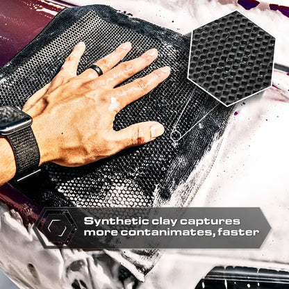 🧽 Clay-Bar Effect Detailing Towel – 12"x12" Microfiber Cloth for Car Paint & Glass