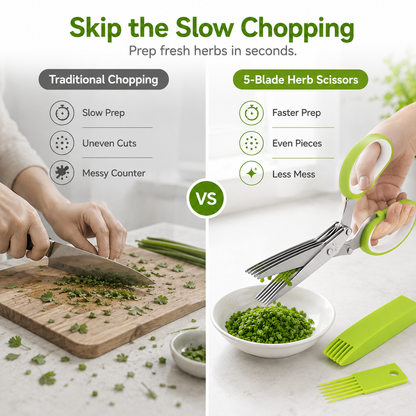 ✂️Herb Scissors 5 Blade Kitchen Shears