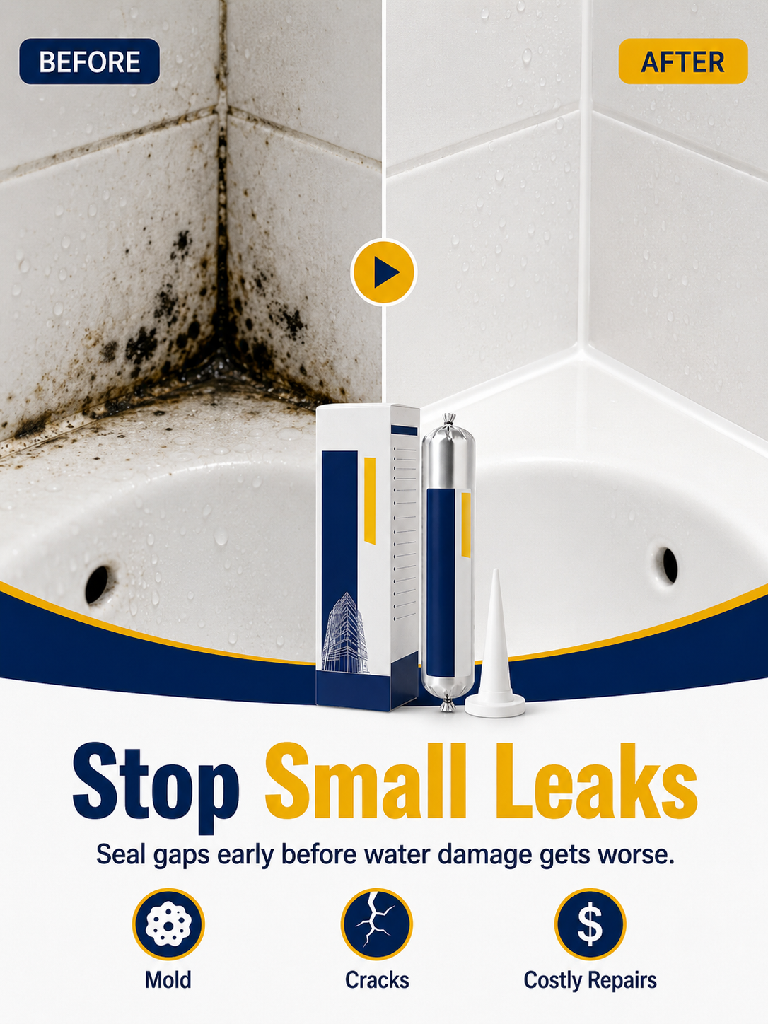 💧 High-Performance Waterproof Sealant – Seal Leaks, Gaps & Joints with Ease