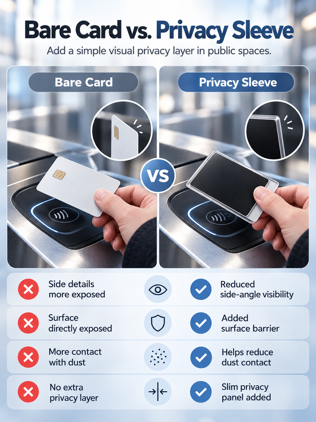 🛡️Side-View Privacy Card Sleeve - Protect your personal privacy