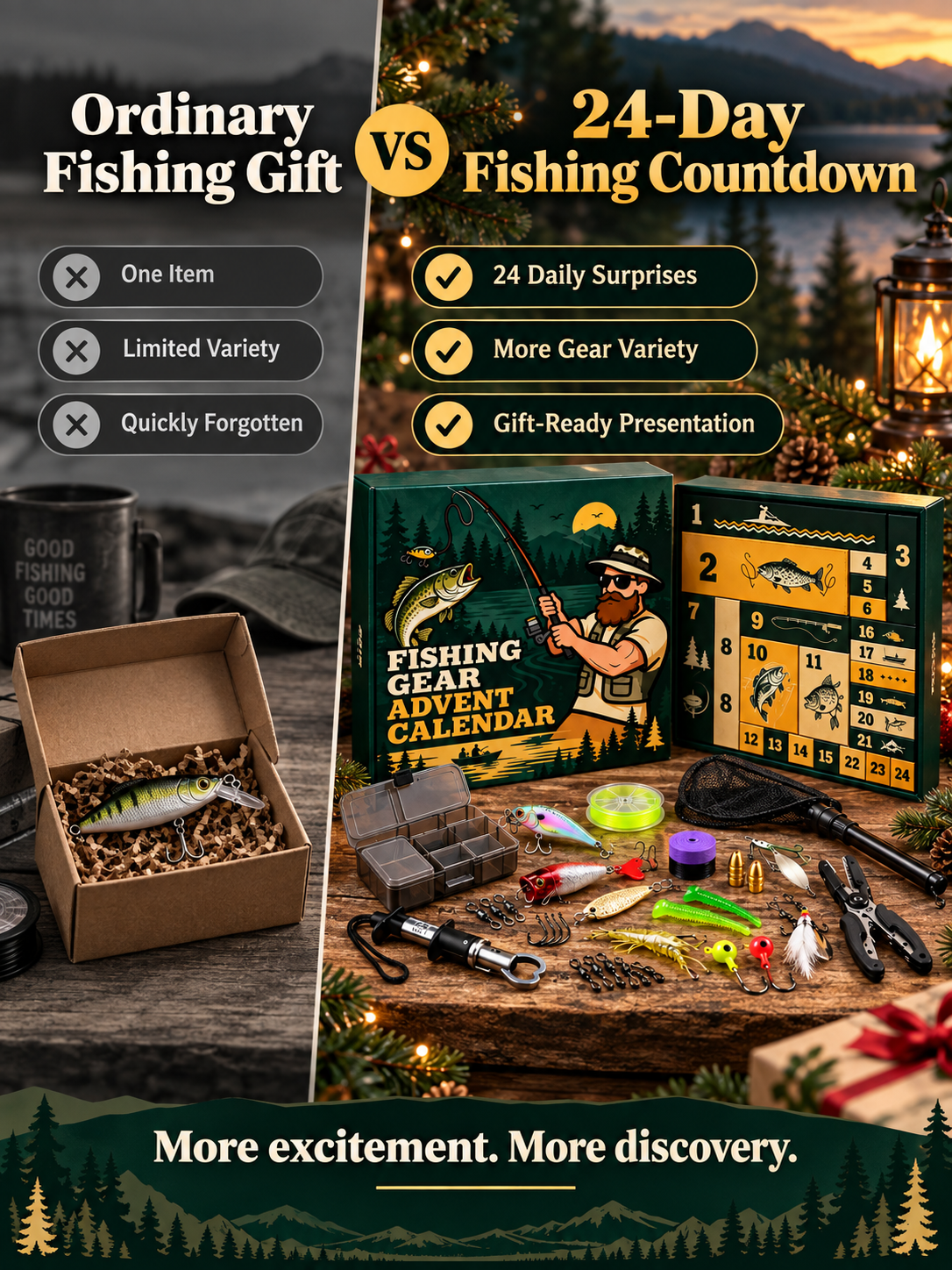 Fishing Advent Calendar – 24-Day Tackle & Lure Gift Set
