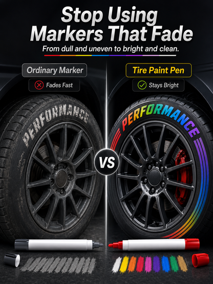 🔥🚗Oil-Based Waterproof Tire Paint Marker