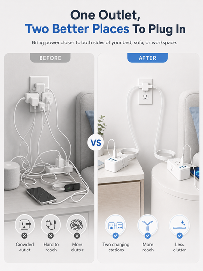 Dual-Head Extension Cord