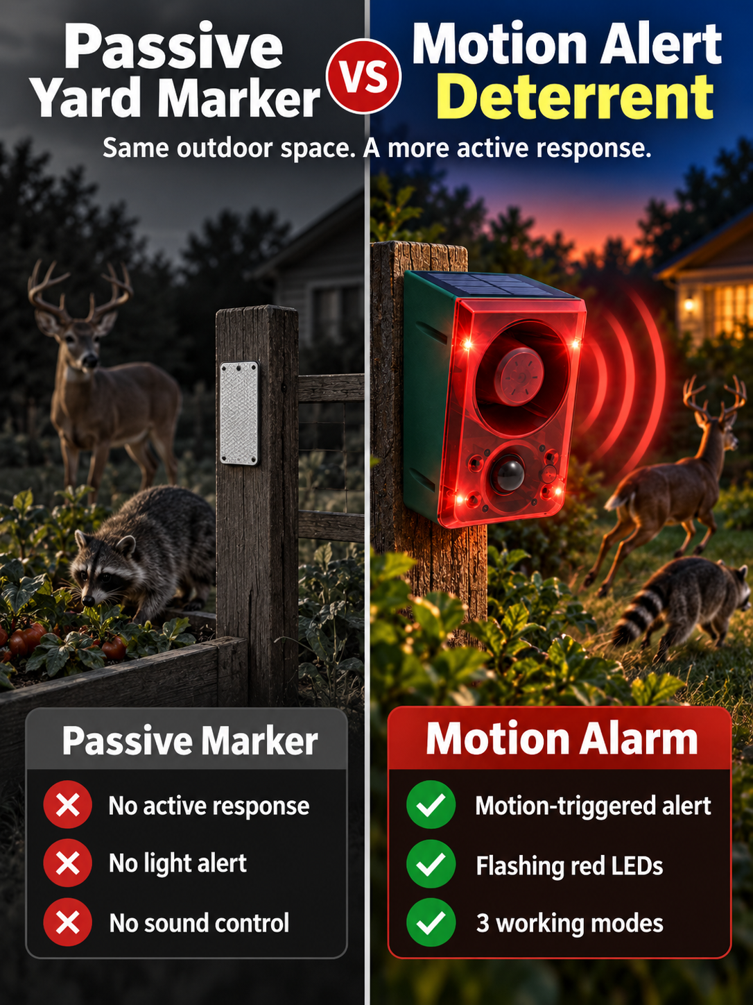 🚨 Solar-Powered Outdoor Motion Alarm – Remote-Controlled Farm & Garden Security Siren